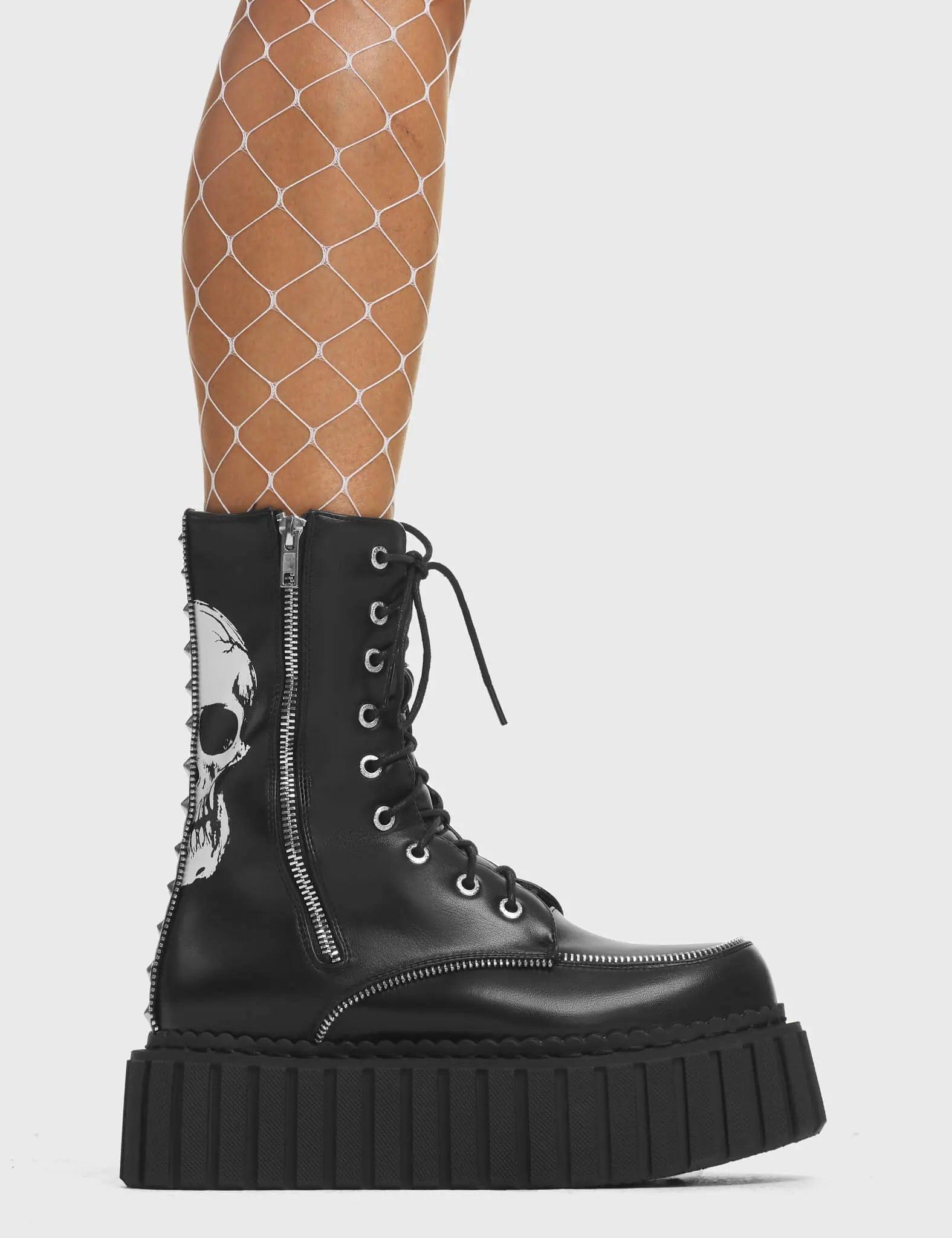 Offend You Chunky Creeper Ankle Boots Product Image