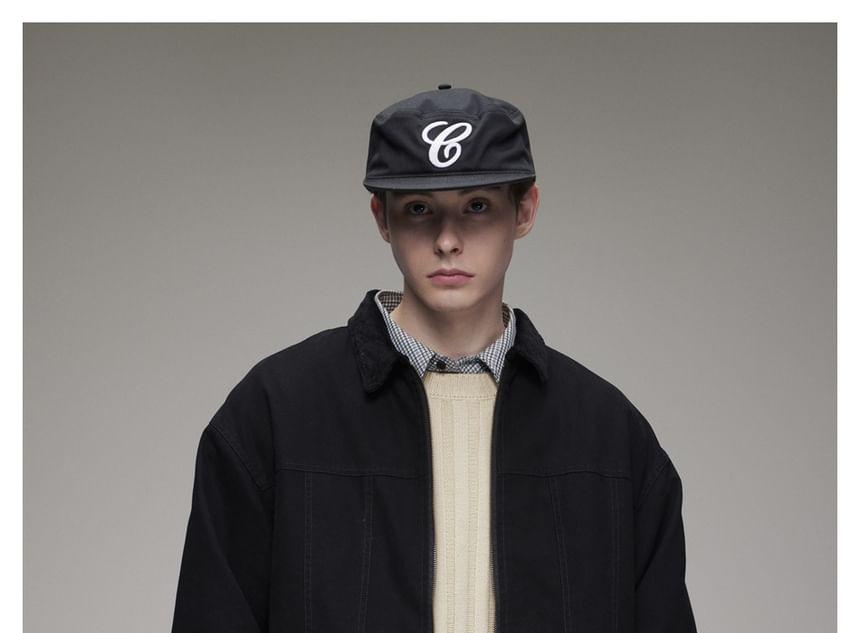 Corduroy-Collar Overfit Polo Jacket Product Image