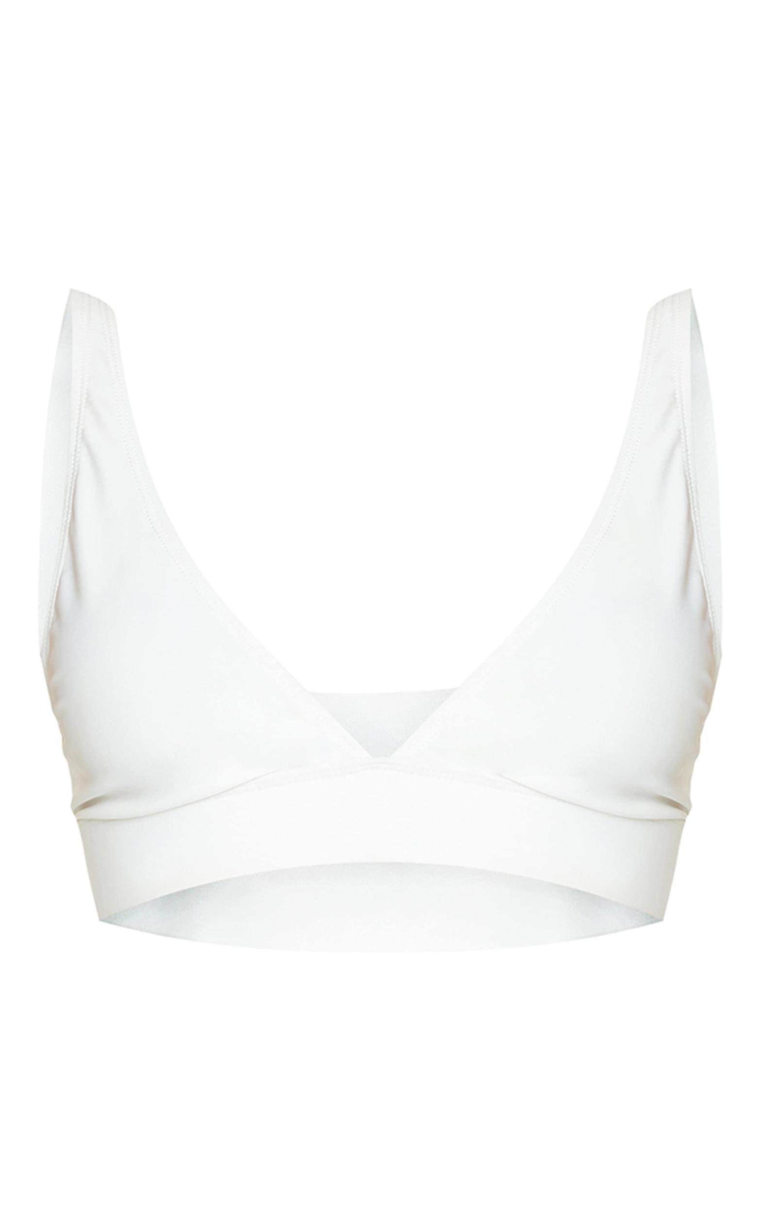 White Plunge Mix & Match Bikini Top Product Image