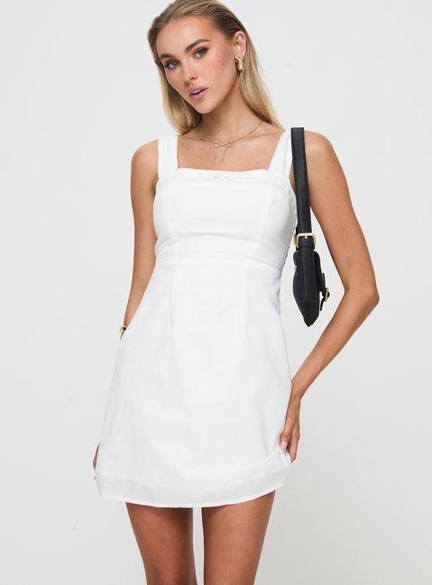 Weavery Mini Dress White Product Image