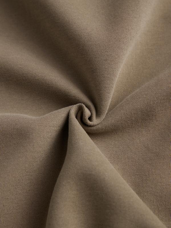 Solid Color Sleeve Embellished Oversized Hoodie Product Image