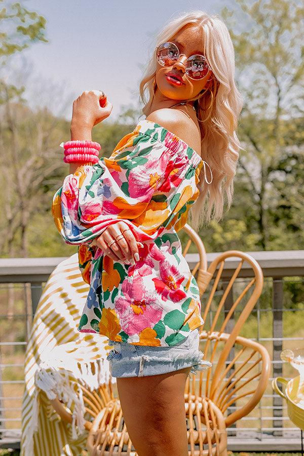 Gramercy Garden Off Shoulder Top in Pink Product Image