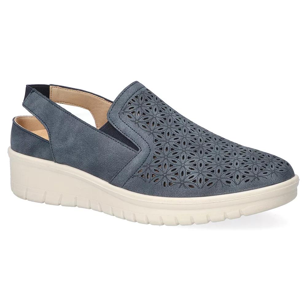 Easy Street Petal Women's Comfort Slingback Wedges, Size: 7 Wide, Blue Product Image