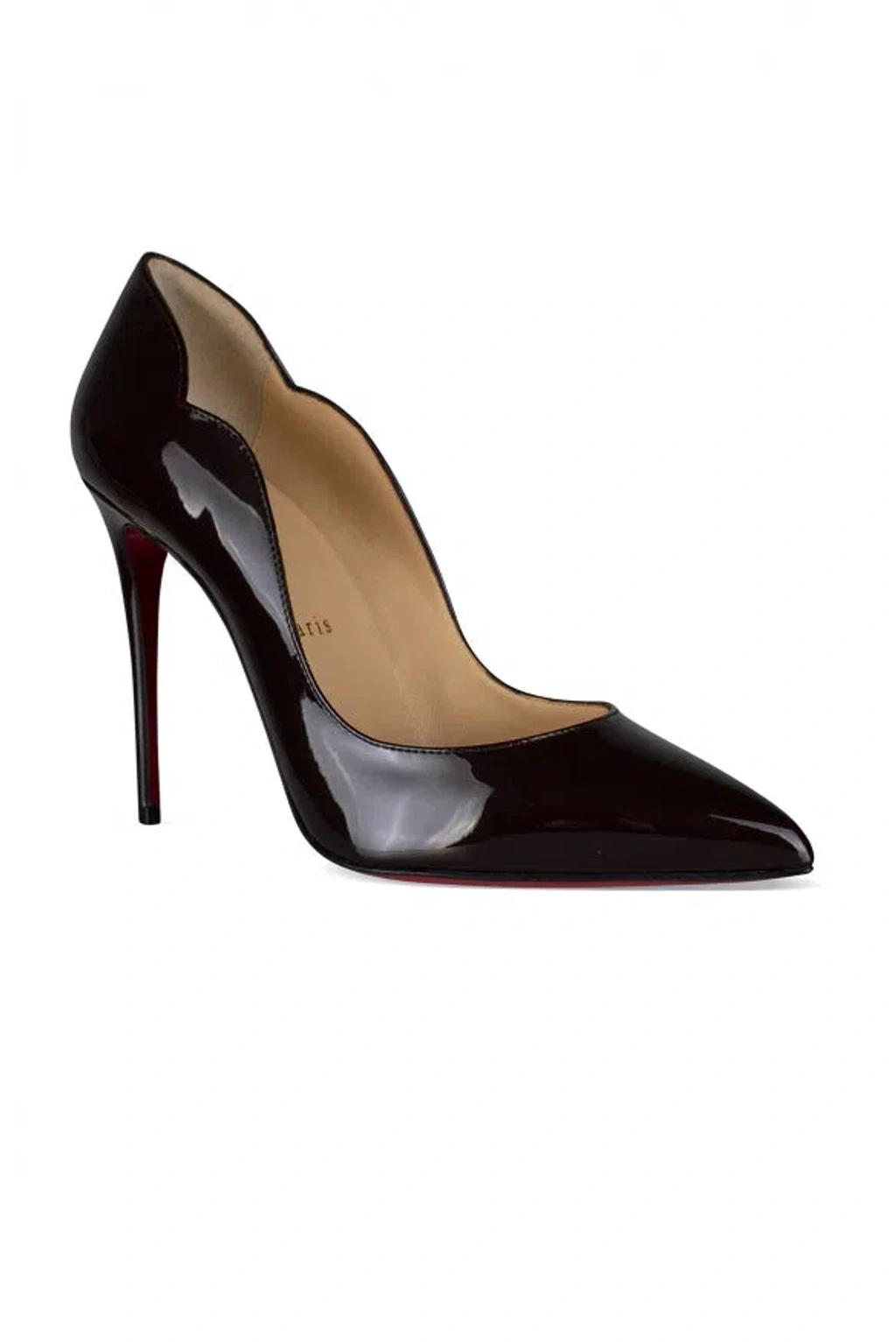 CHRISTIAN LOUBOUTIN Hot Chick Black Patent Leather Pumps Product Image