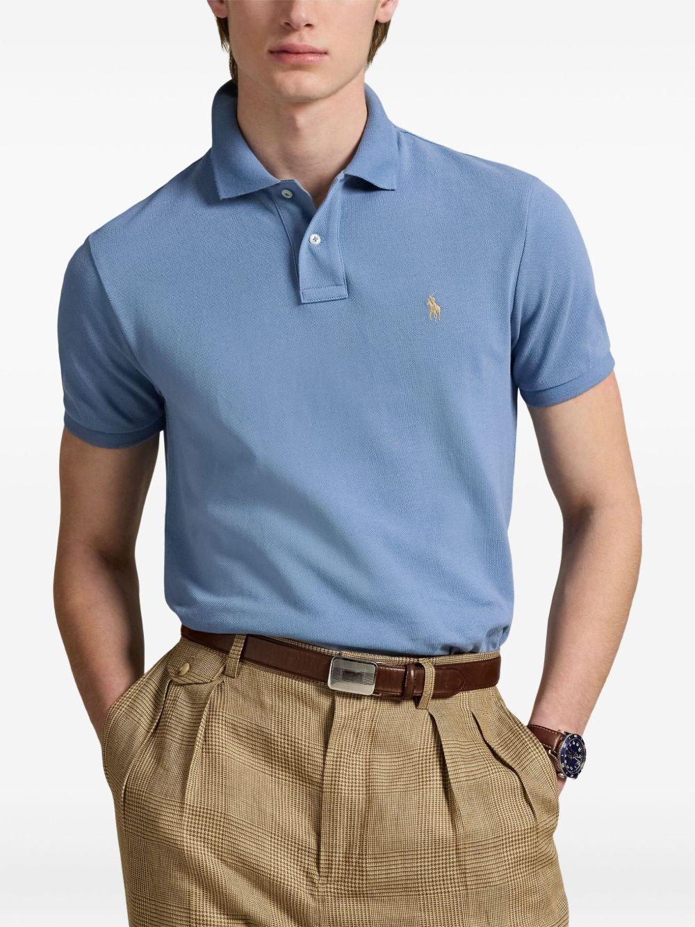 embroidered-logo polo shirt Product Image