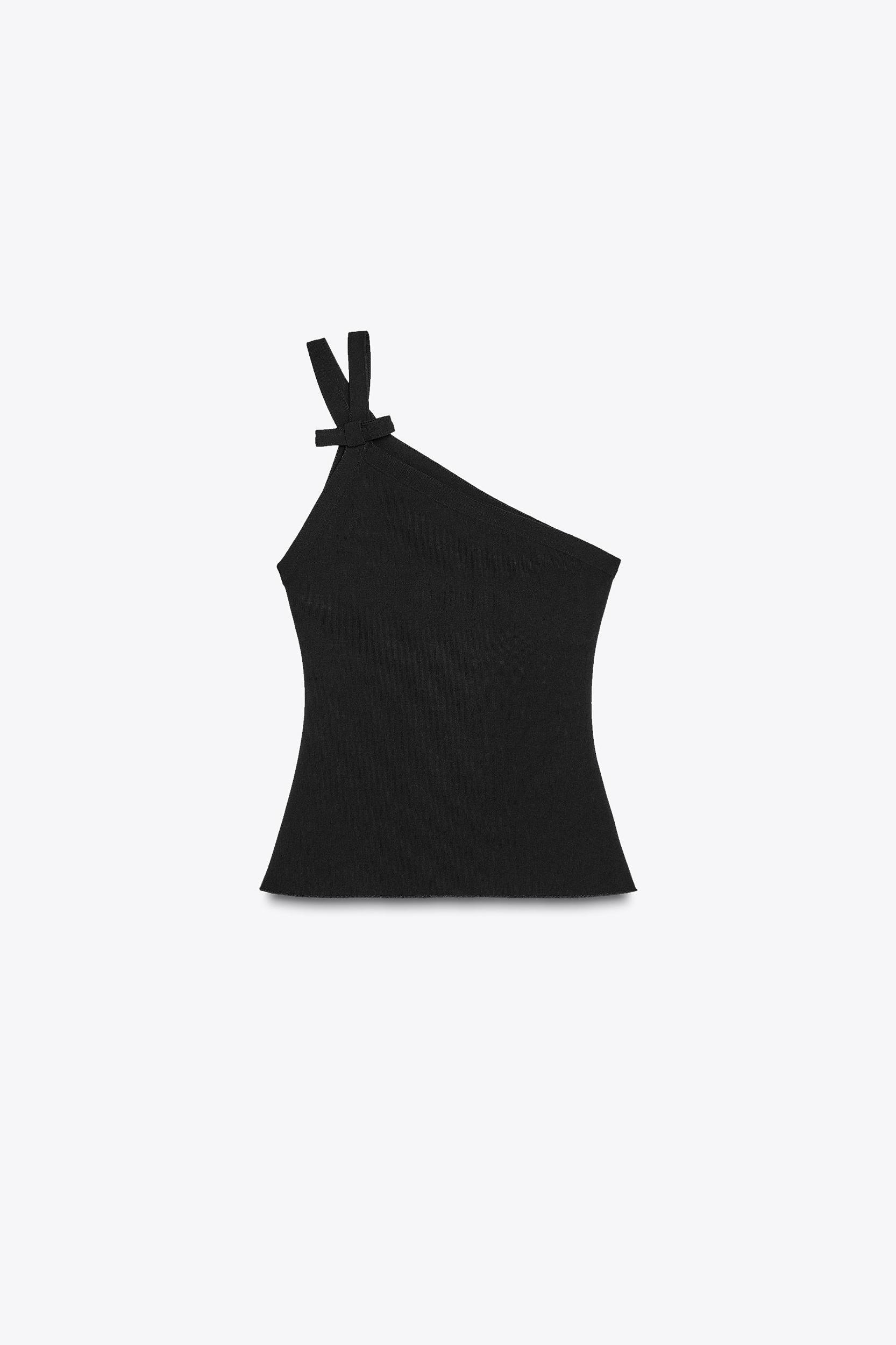 ASYMMETRIC TIE STRETCH TOP Product Image