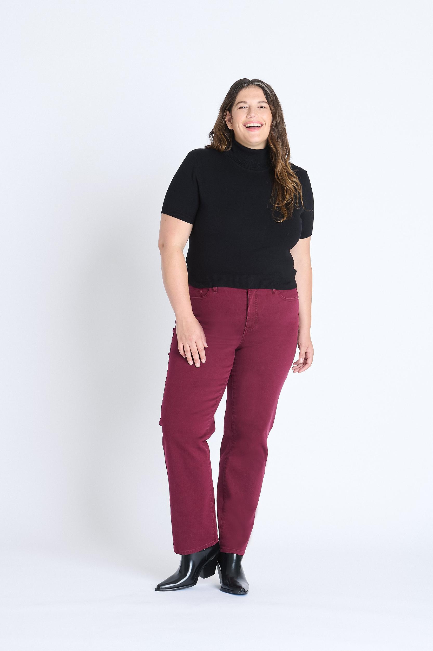 Plus Westport Signature 5 Pocket Colored Denim Straight Leg Jean - Plus Product Image