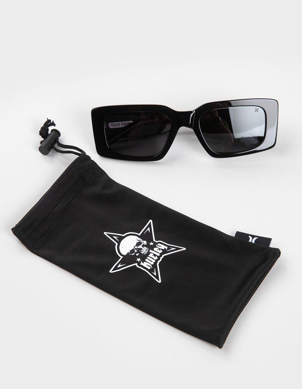HURLEY x Travis Barker Rectangle Polarized Sunglasses - BLACK Product Image