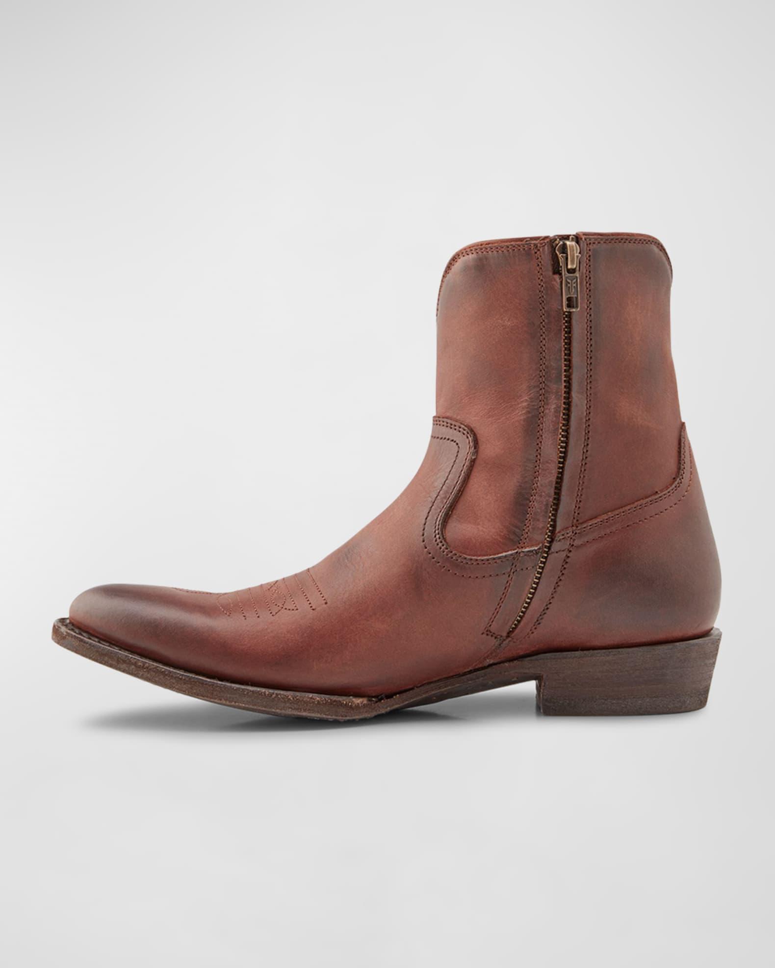 Men's Austin Side-Zip Leather Boots Product Image