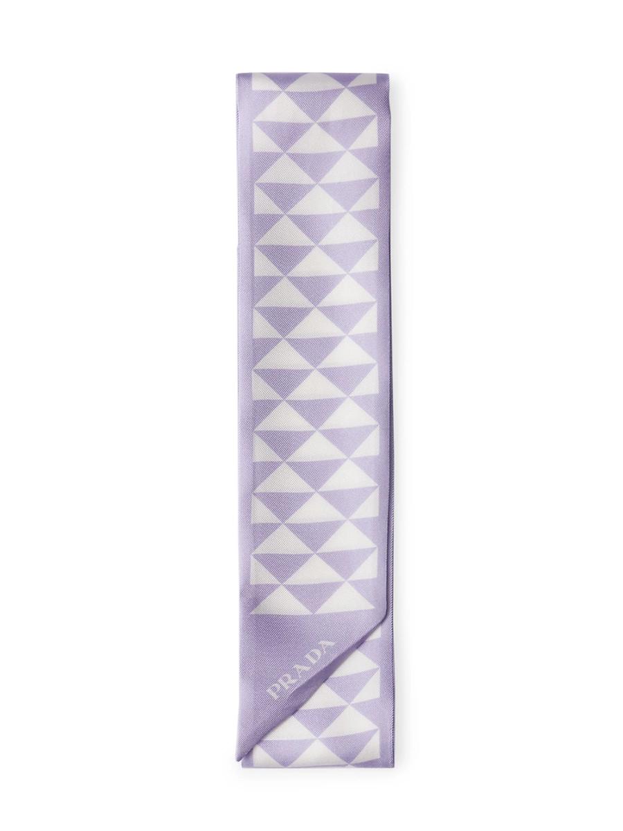 Womens Printed Silk Twill Scarf Product Image