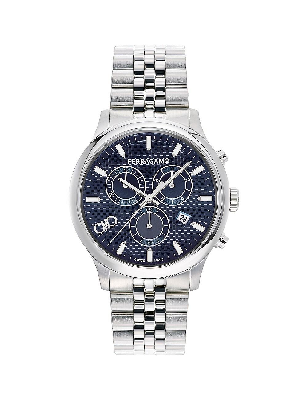 Mens Unisex Duo Chrono Stainless Steel Bracelet Watch/42MM Product Image