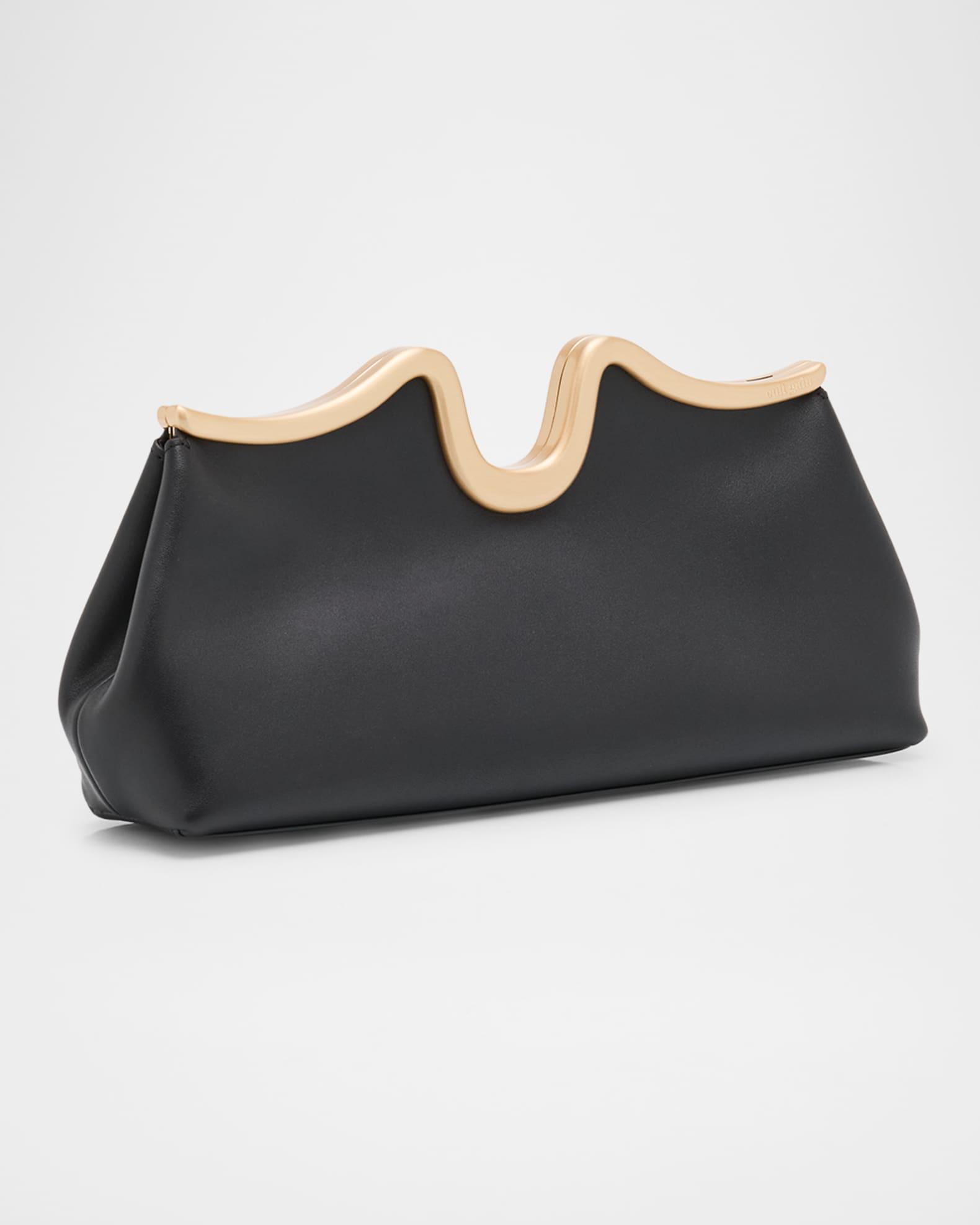 Valma Sculptural Leather Clutch Bag Product Image