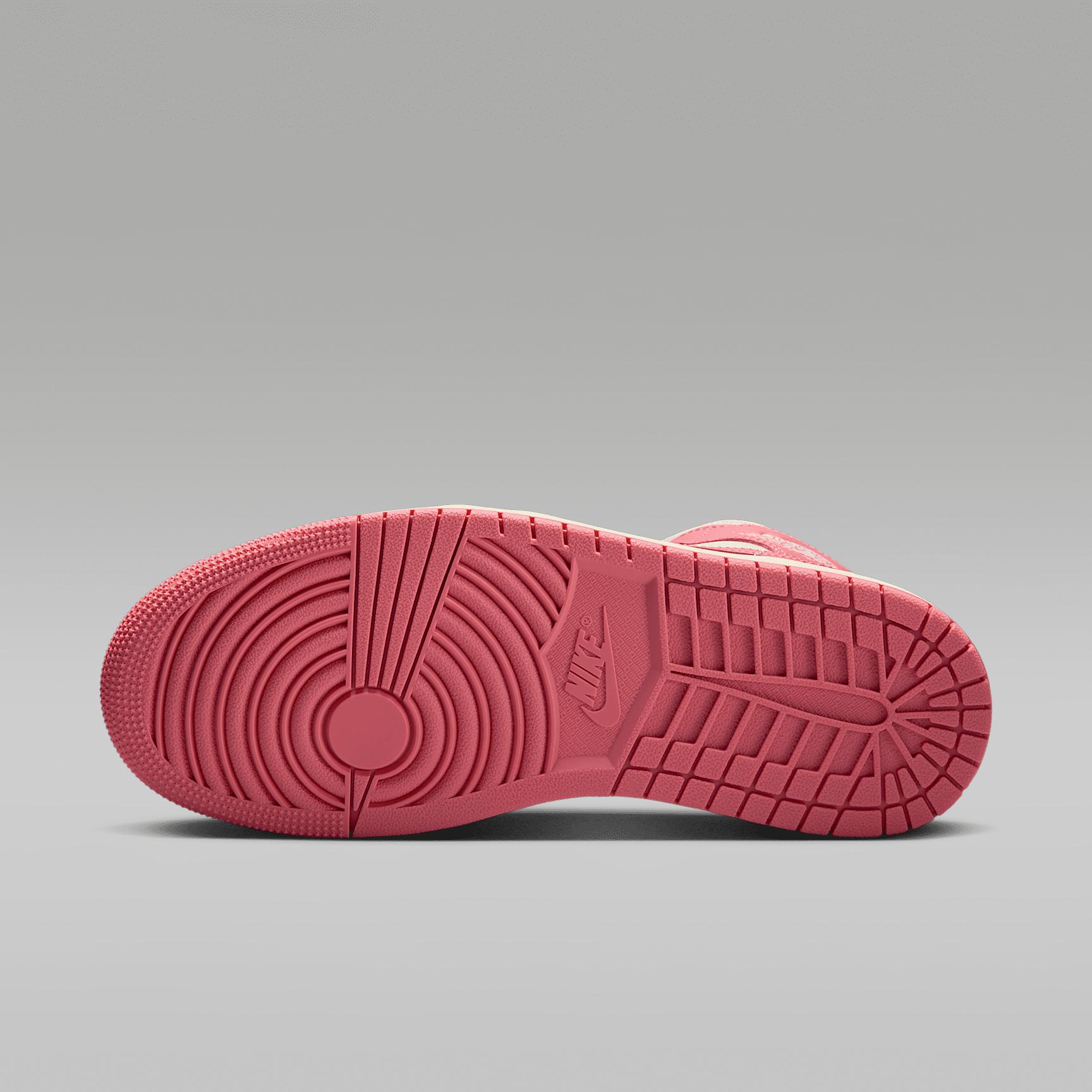 Jordan Womens Jordan AJ 1 Mid - Womens Basketball Shoes Sail/Pink Product Image