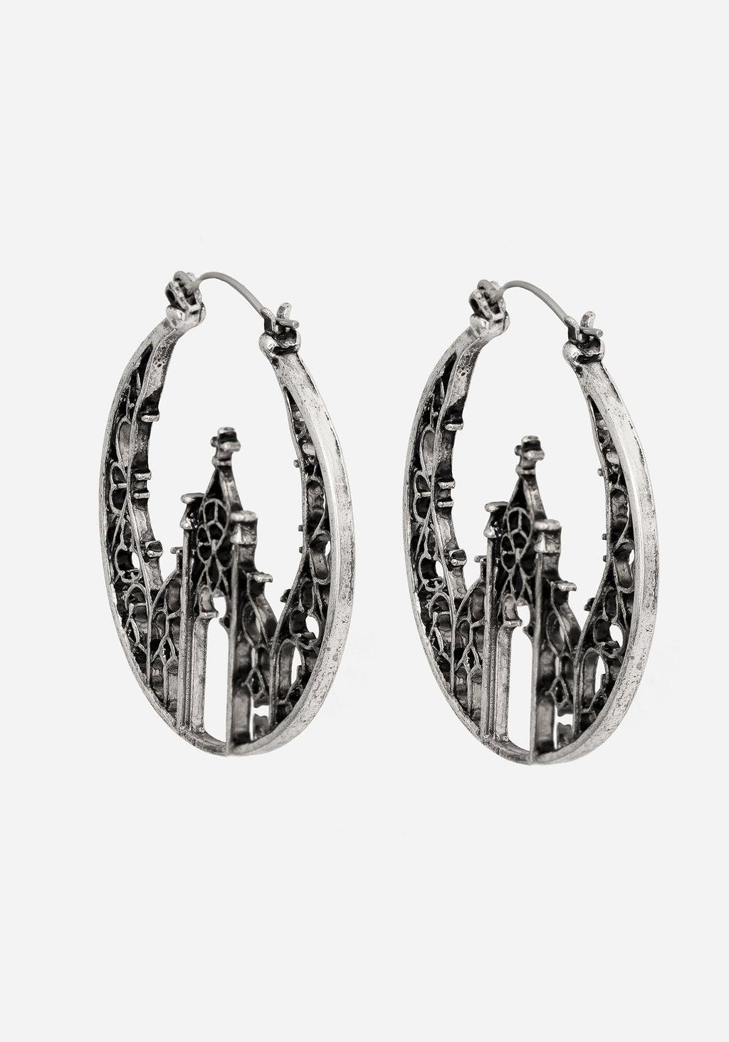 Cathedral Gothic Hoop Earrings Product Image