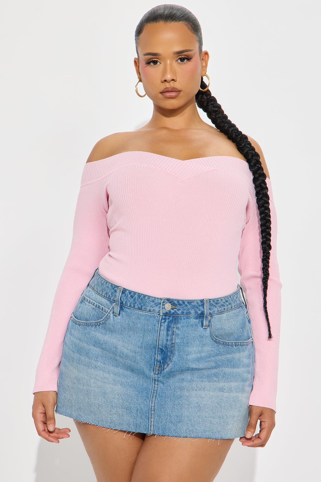 Sam Sweater Bodysuit - Pink Female Product Image