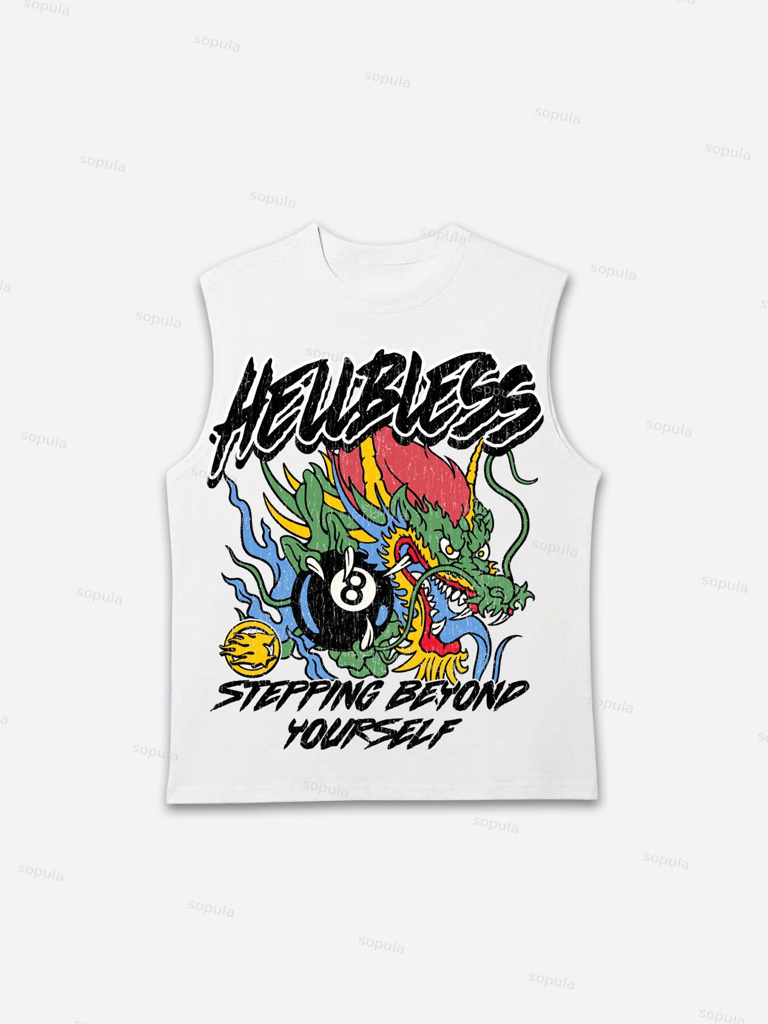Sopula Men's Dragon Ball Black No.8 Graphic Tank Top Product Image