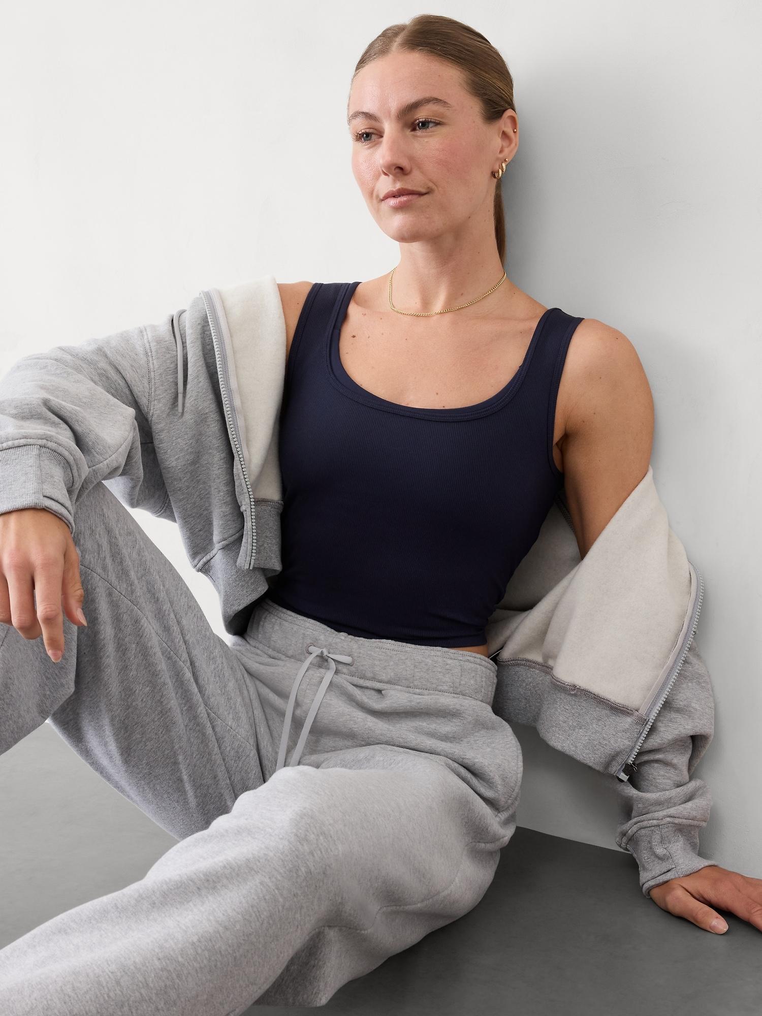 Signature Rib Square Neck Crop Tank Product Image