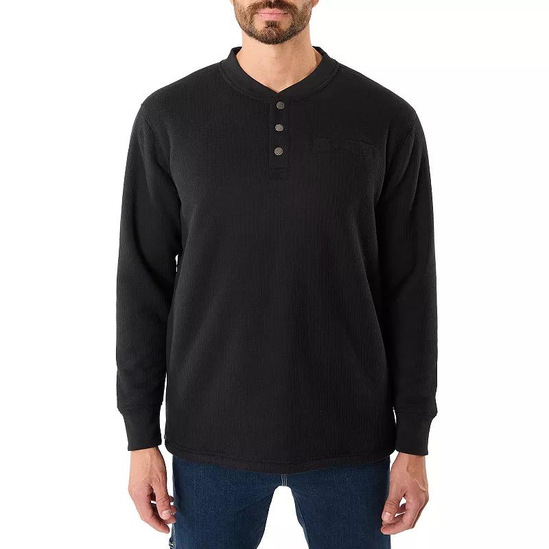 Men's Smith's Workwear Regular-Fit Sherpa Bonded Thermal Henley Pullover,  Product Image