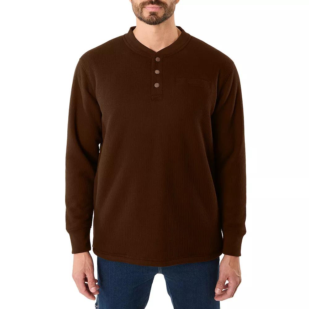 Men's Smith's Workwear Regular-Fit Sherpa Bonded Thermal Henley Pullover,  Product Image