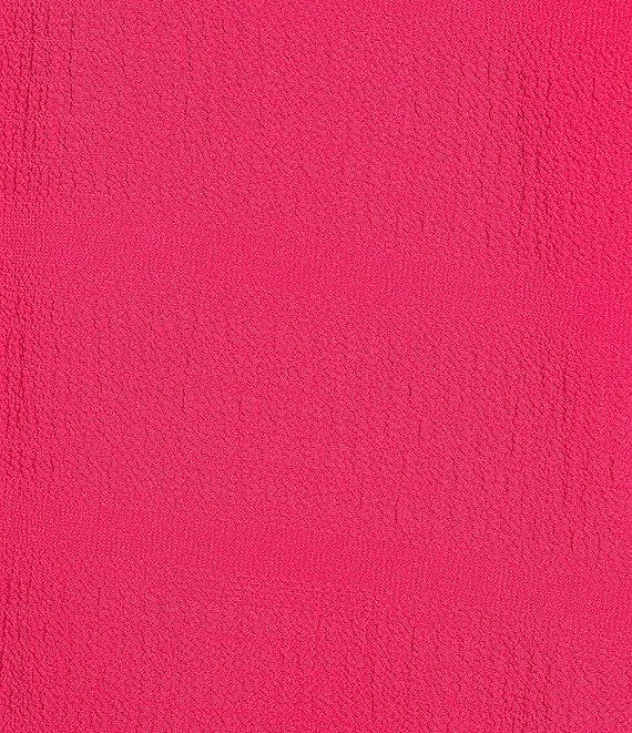 Slim Factor By Investments Dylan Puckered Stripe Tie Front V-Neck 3/4 Sleeve Top Product Image