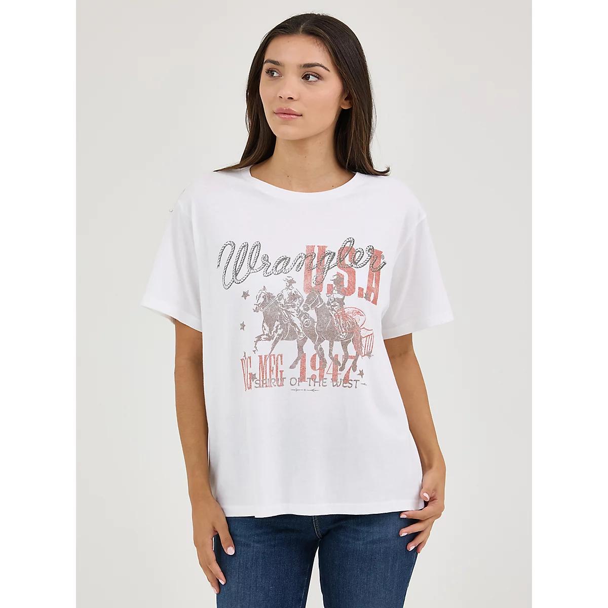 Women's Wrangler Western Graphic Girlfriend Tee in Faded West Product Image