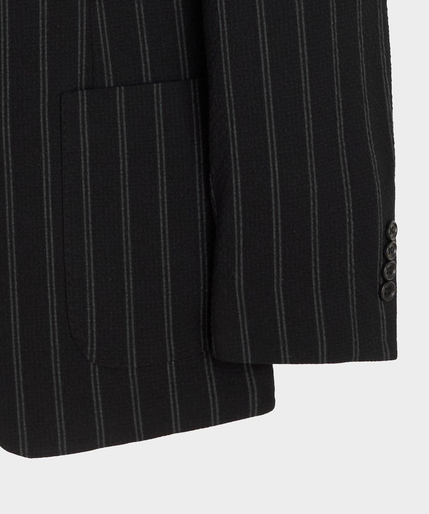 Italian Seersucker Striped Side Tab Trouser Product Image