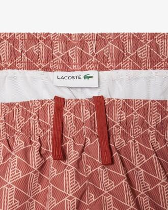 Mid Length Monogram Print Swim Trunks Product Image