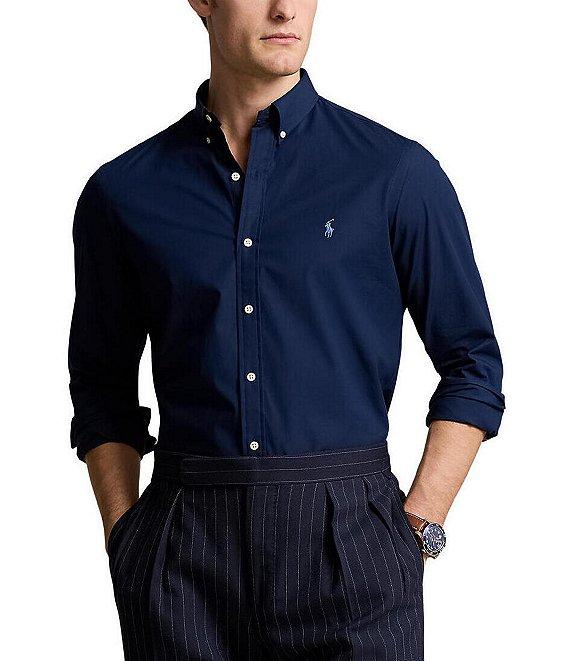 Polo Ralph Lauren Slim-Fit Stretch Poplin Long Sleeve Woven Shirt Product Image