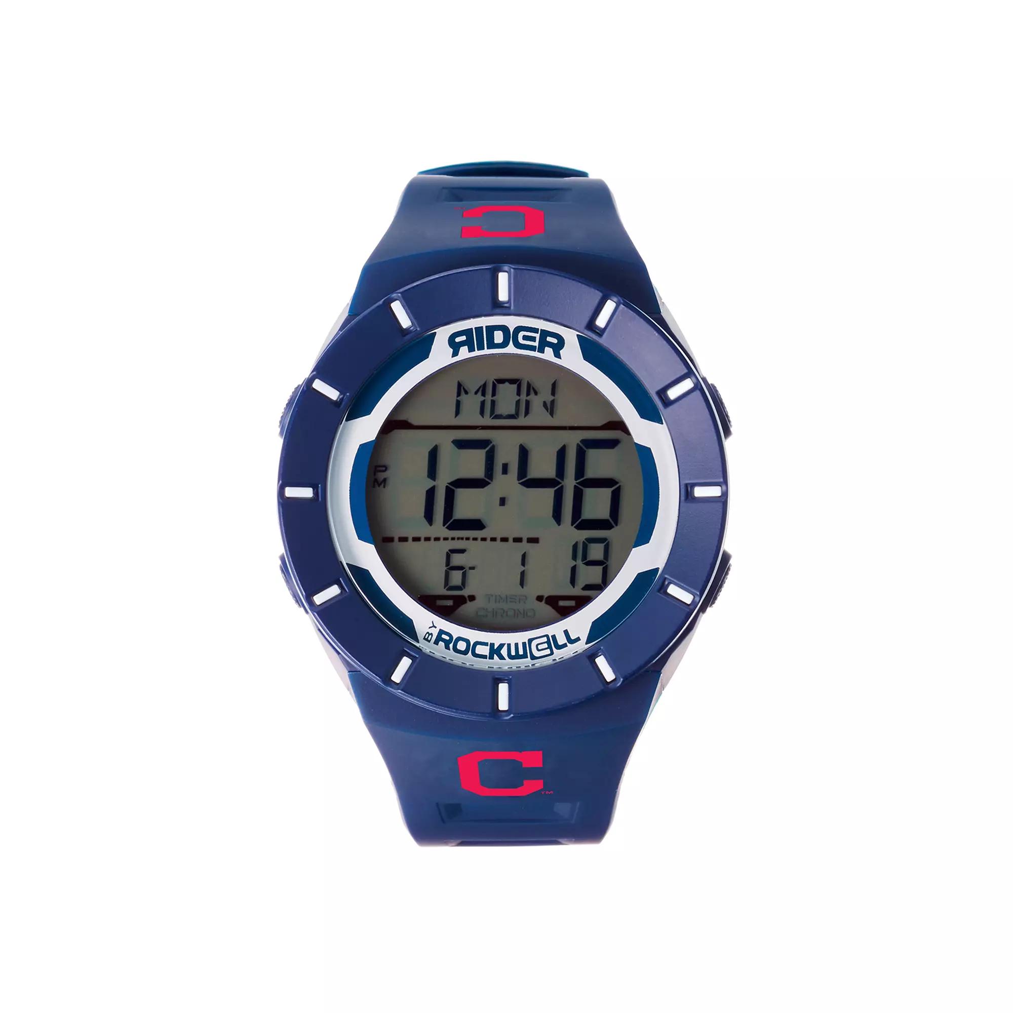 Men's Rockwell Cleveland Indians Coliseum Digital Watch, Blue Product Image