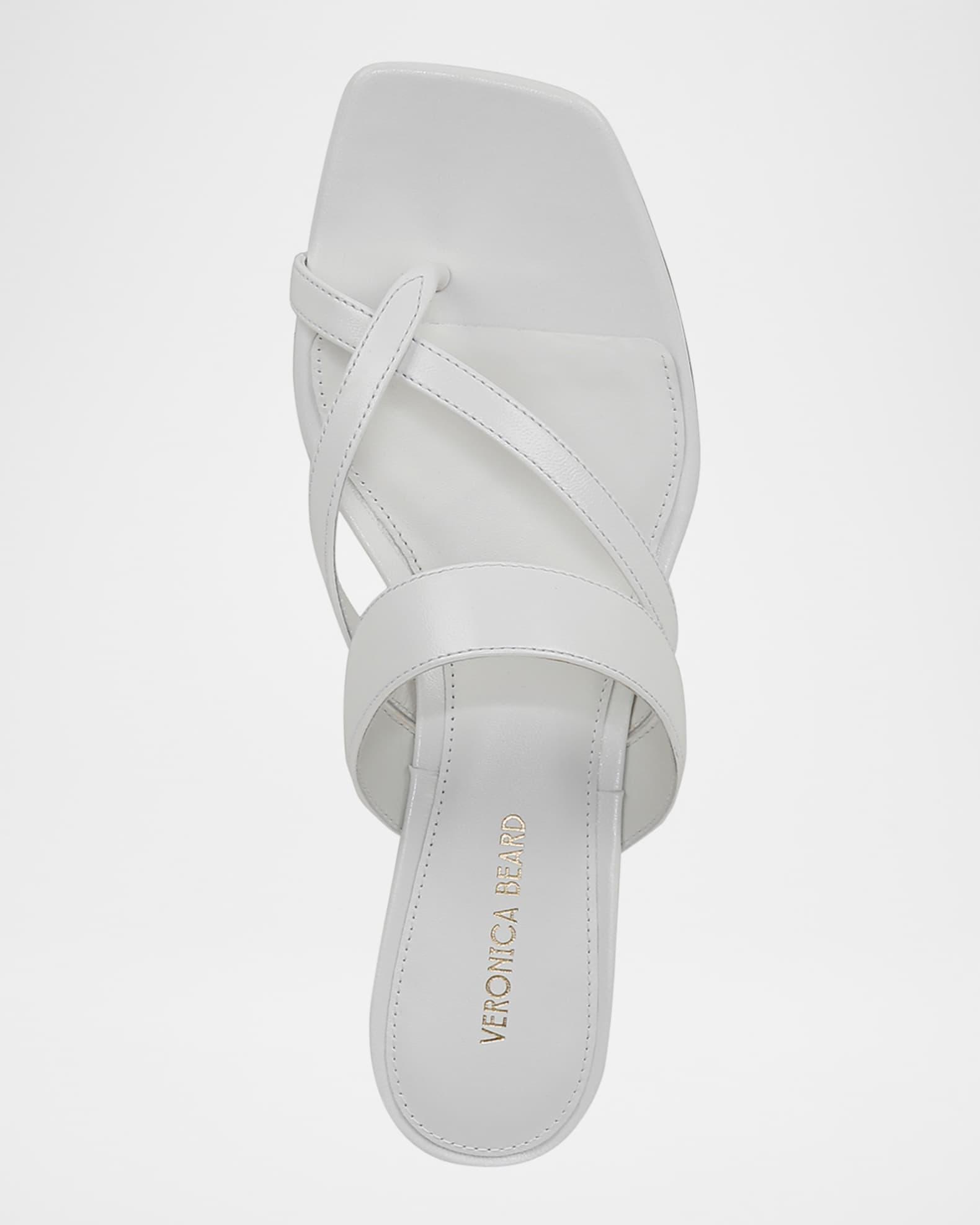 Alanis Leather Crisscross Slide Sandals Product Image