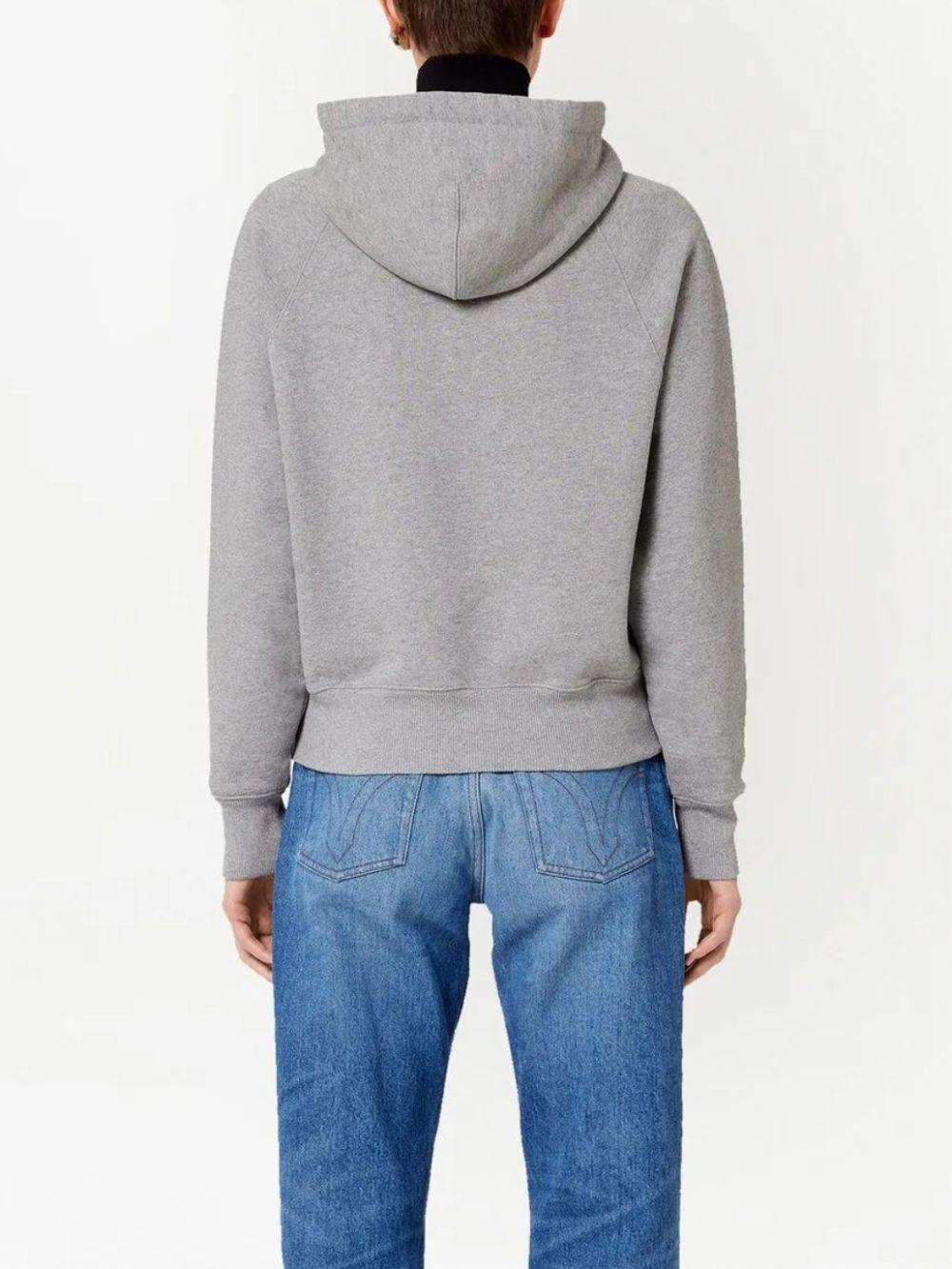 logo-print organic cotton hoodie Product Image