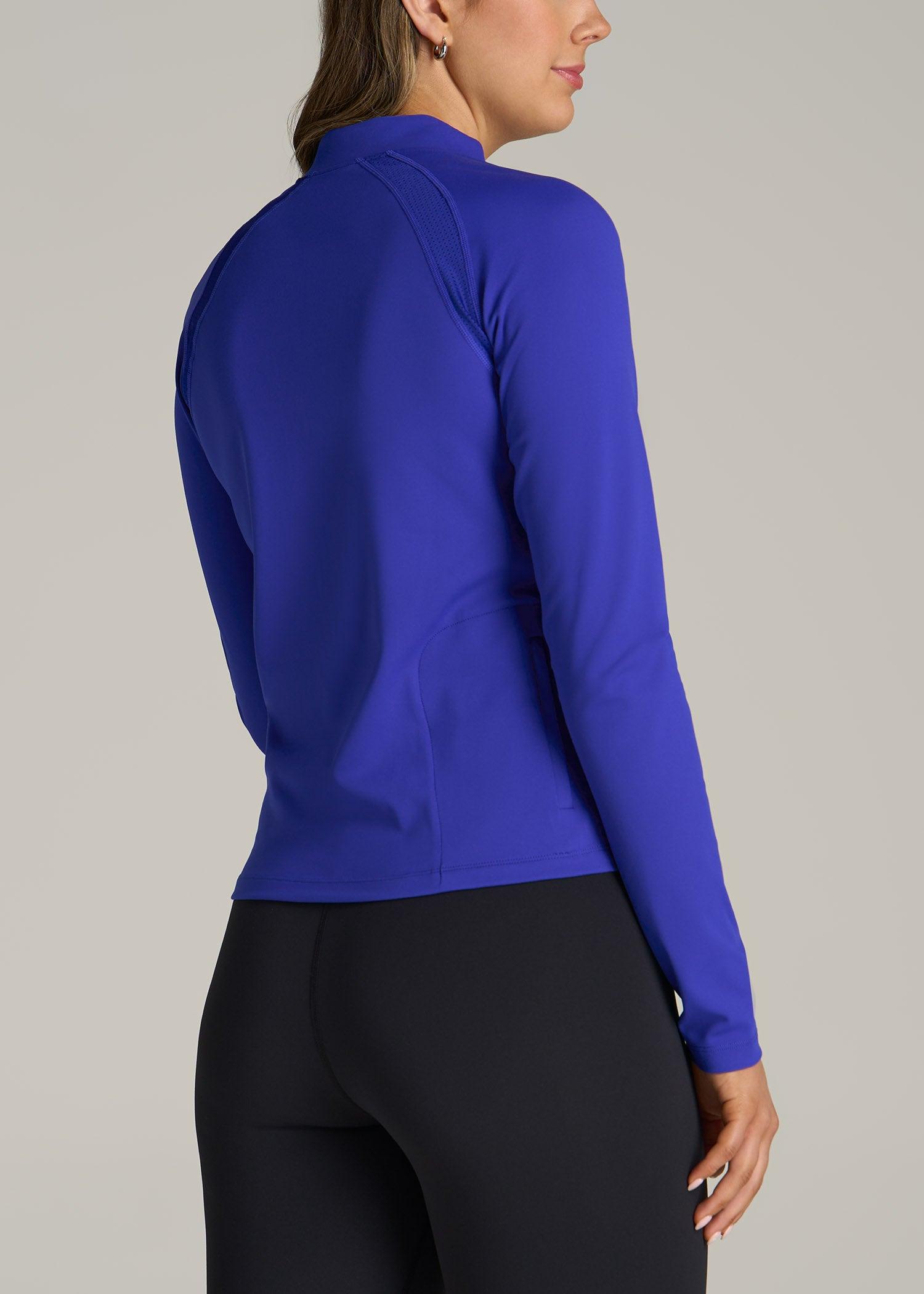 Balance Zip-Up Jacket with Stand-Up Collar for Tall Women in Black Female Product Image