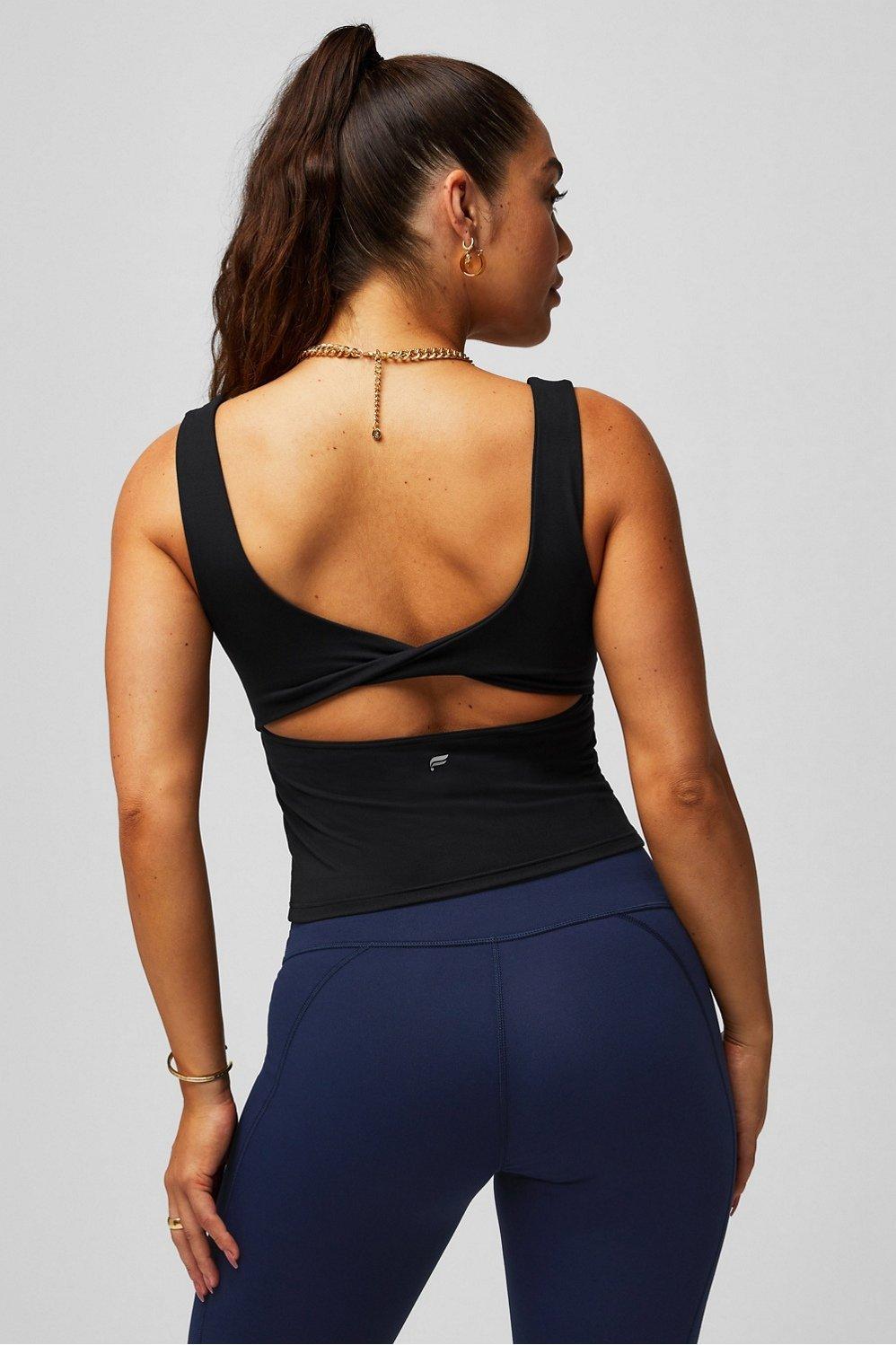 Fabletics Oasis Twist Built In Bra Tank Womens black Size XXL Product Image