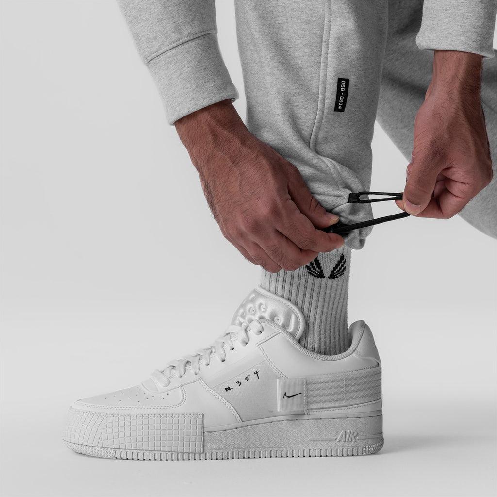 0914. Tech-Terry™ Paneled Cinch Cargo Jogger - Heather Grey/Wave-dye Product Image