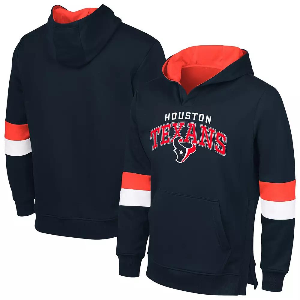 Men's G-III Sports by Carl Banks Navy/Red Houston Texans Adaptive Faceoff Pullover Hoodie, Size: Large, Blue Product Image