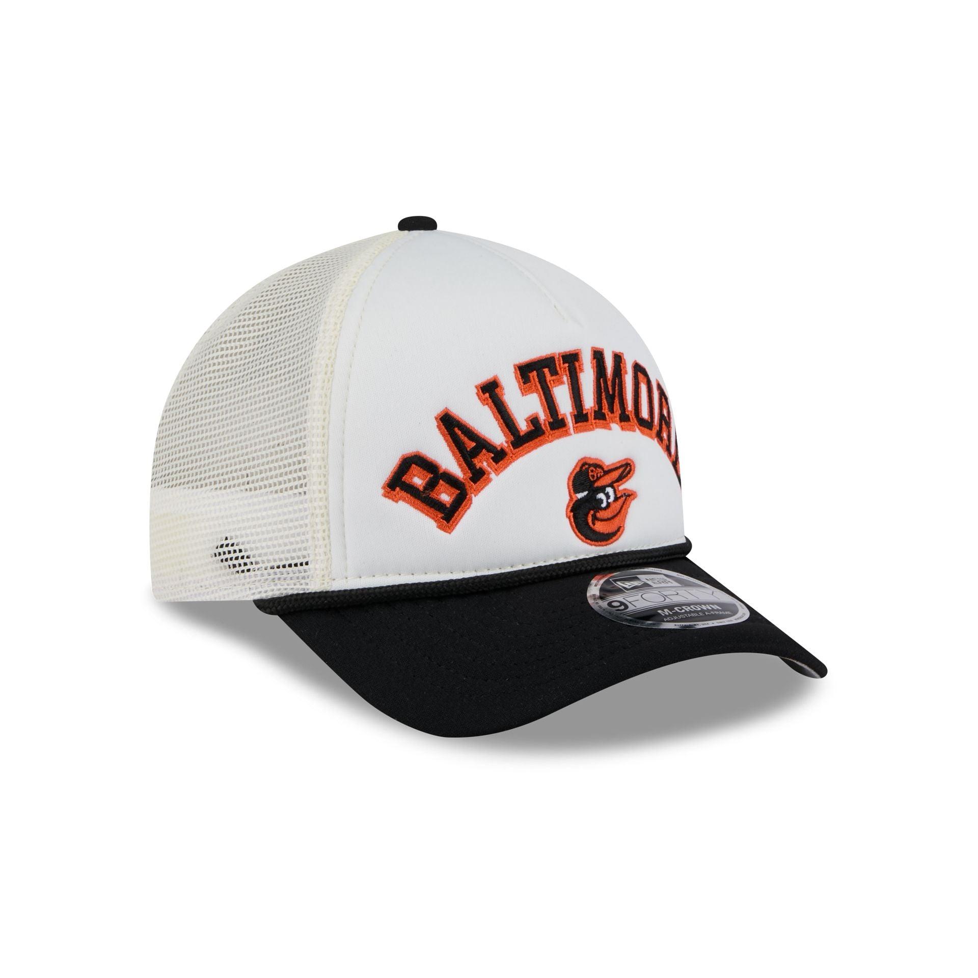 Baltimore Orioles Chrome Arch 9FORTY M-Crown A-Frame Trucker Hat Male Product Image