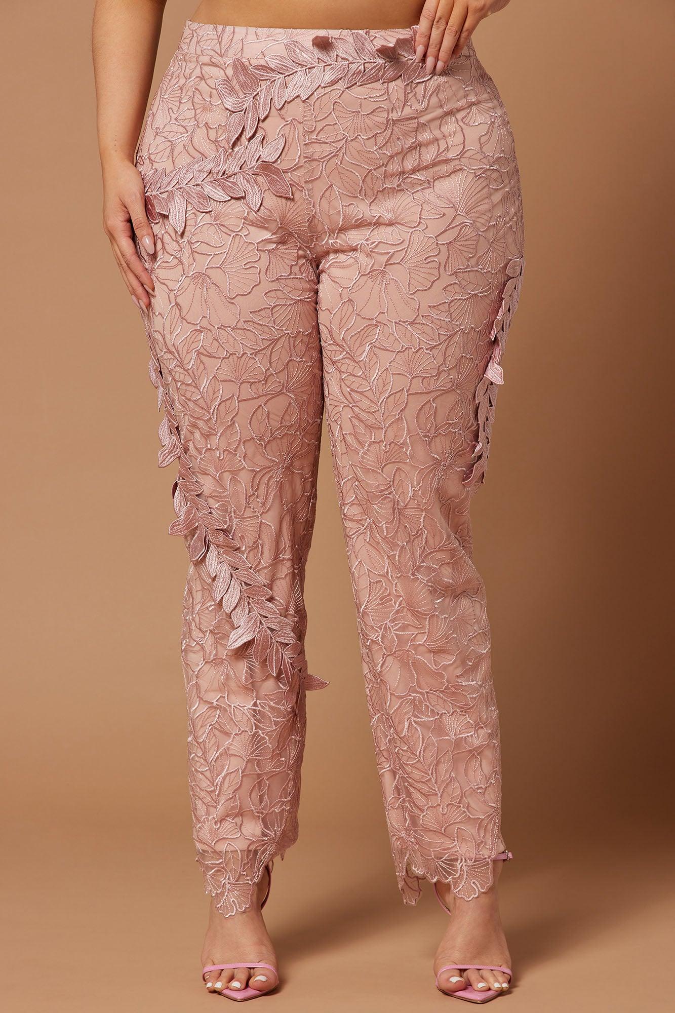 Clarissa Embroidered Pant - Rose Product Image