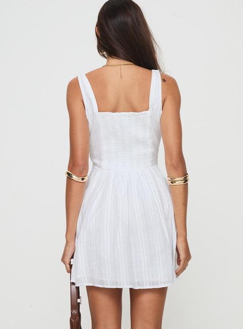Lorinda Mini Dress White Low Impact Product Image