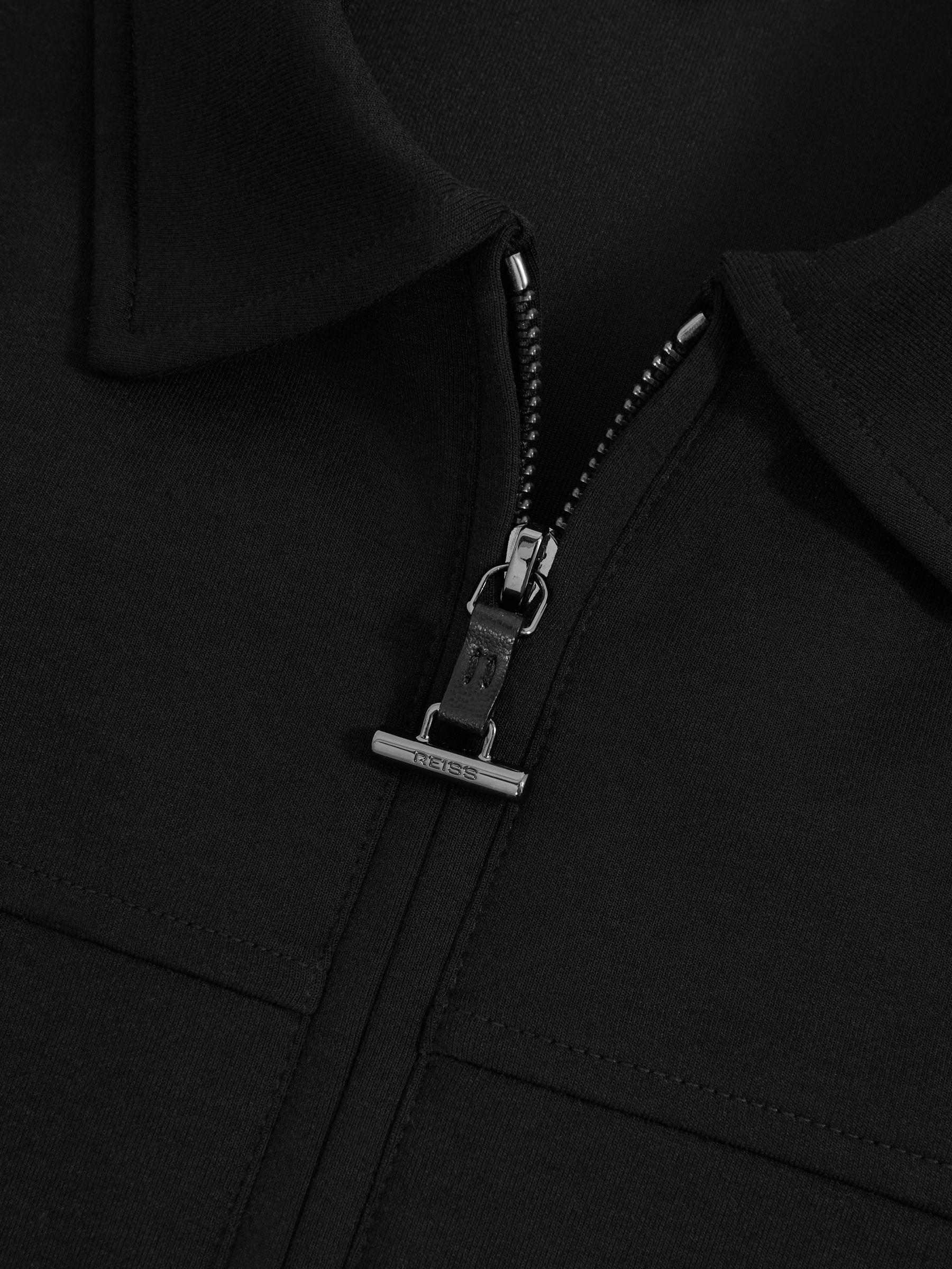 Interlock Zip Through Overshirt in Black Product Image