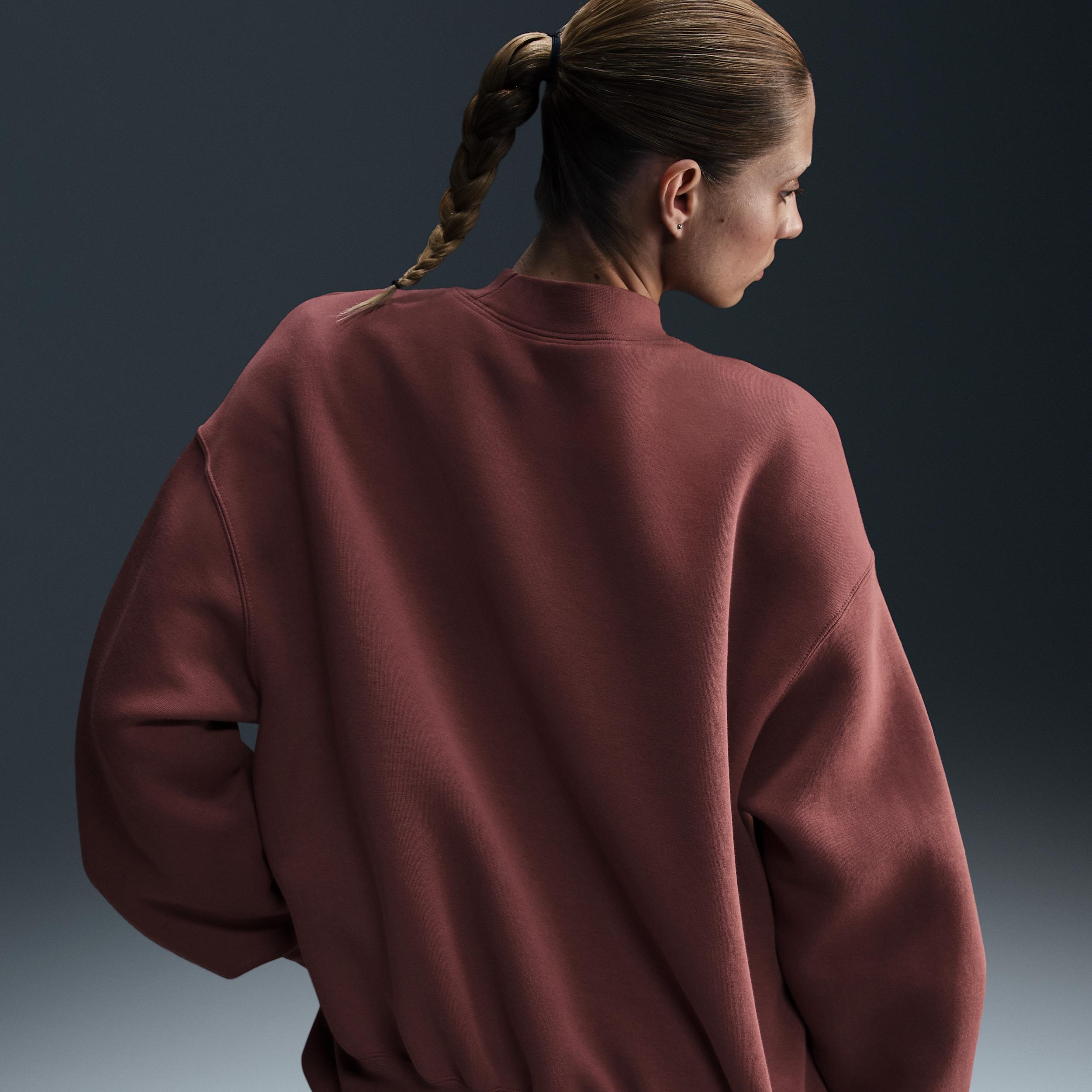 Womens Nike Sportswear Tech Fleece Oversized Crew-Neck Sweatshirt | FV8041-218 Product Image