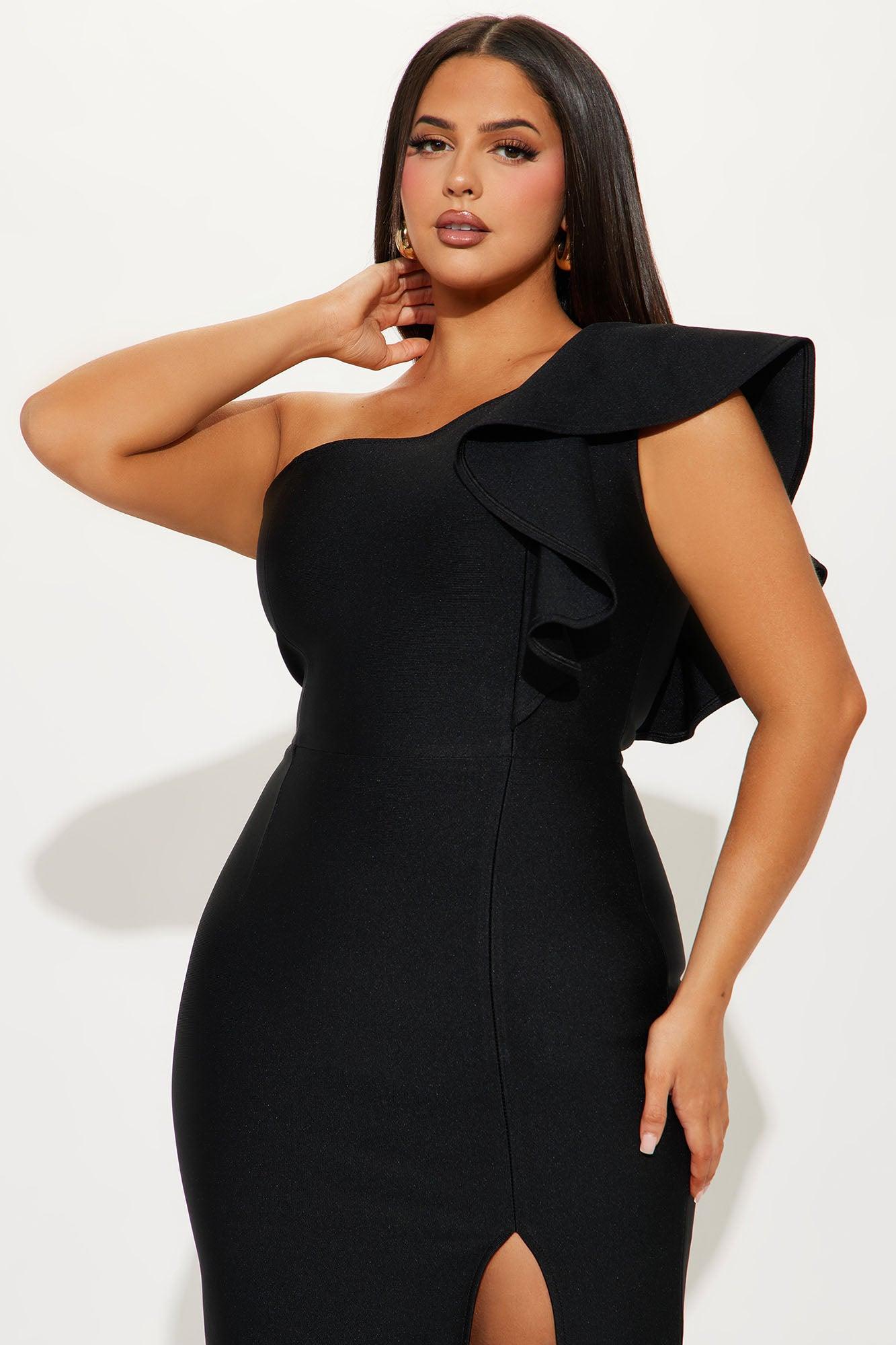 Alaia Bandage Midi Dress - Black Product Image