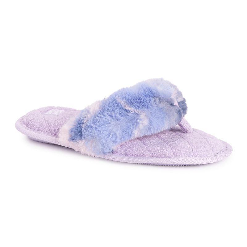 MUK LUKS Maren Faux Fur Women's Thong Slippers,  Product Image