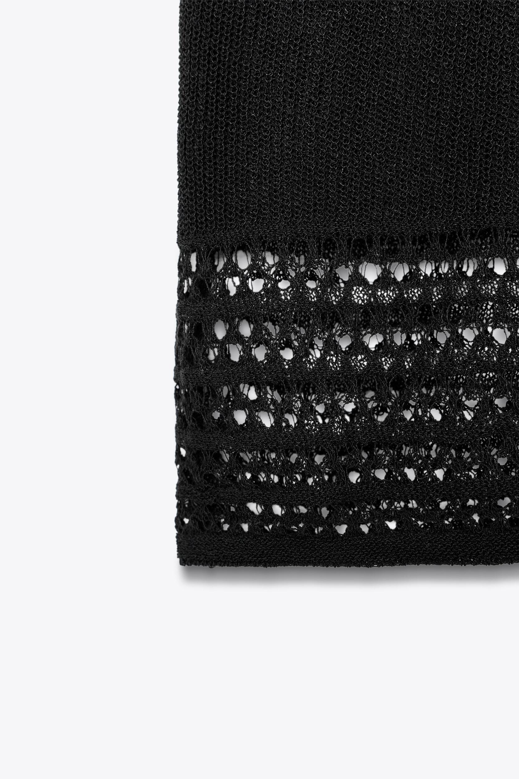 POINTELLE KNIT CROP TOP Product Image