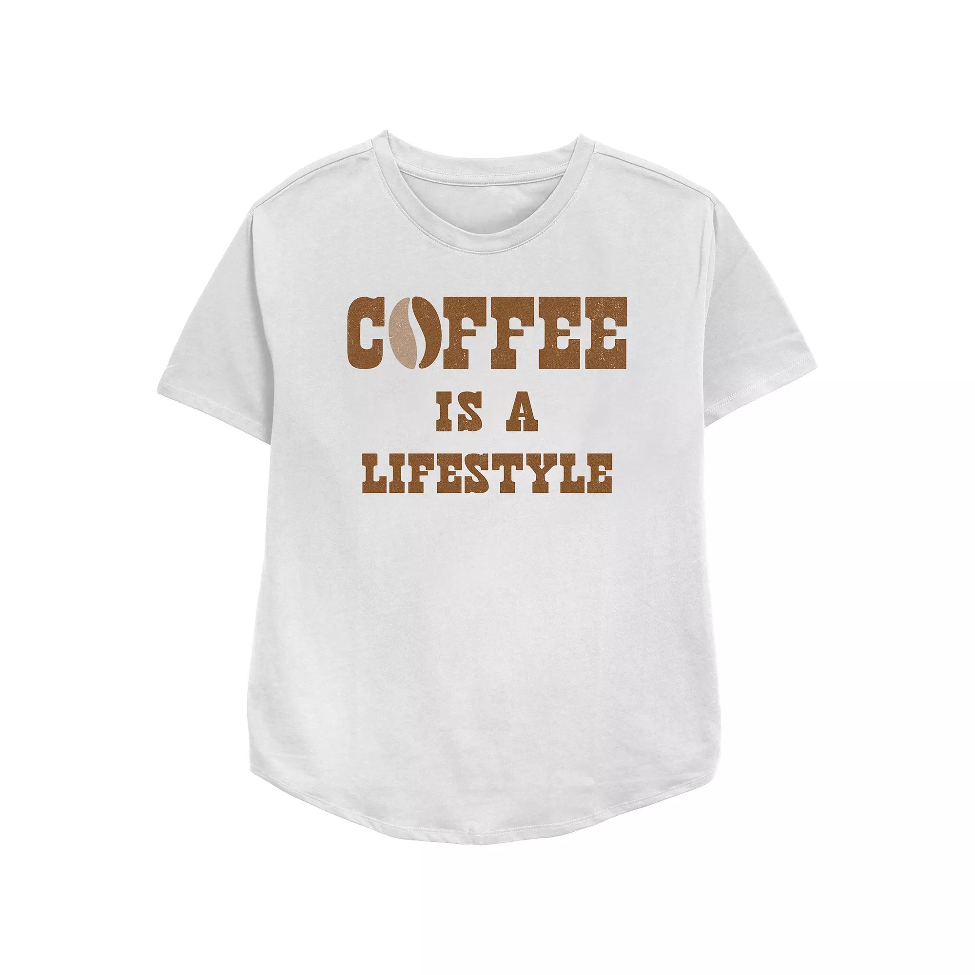 Women's Coffee is a Lifestyle Bean Relaxed Fit Graphic Tee, Girl's,  Product Image