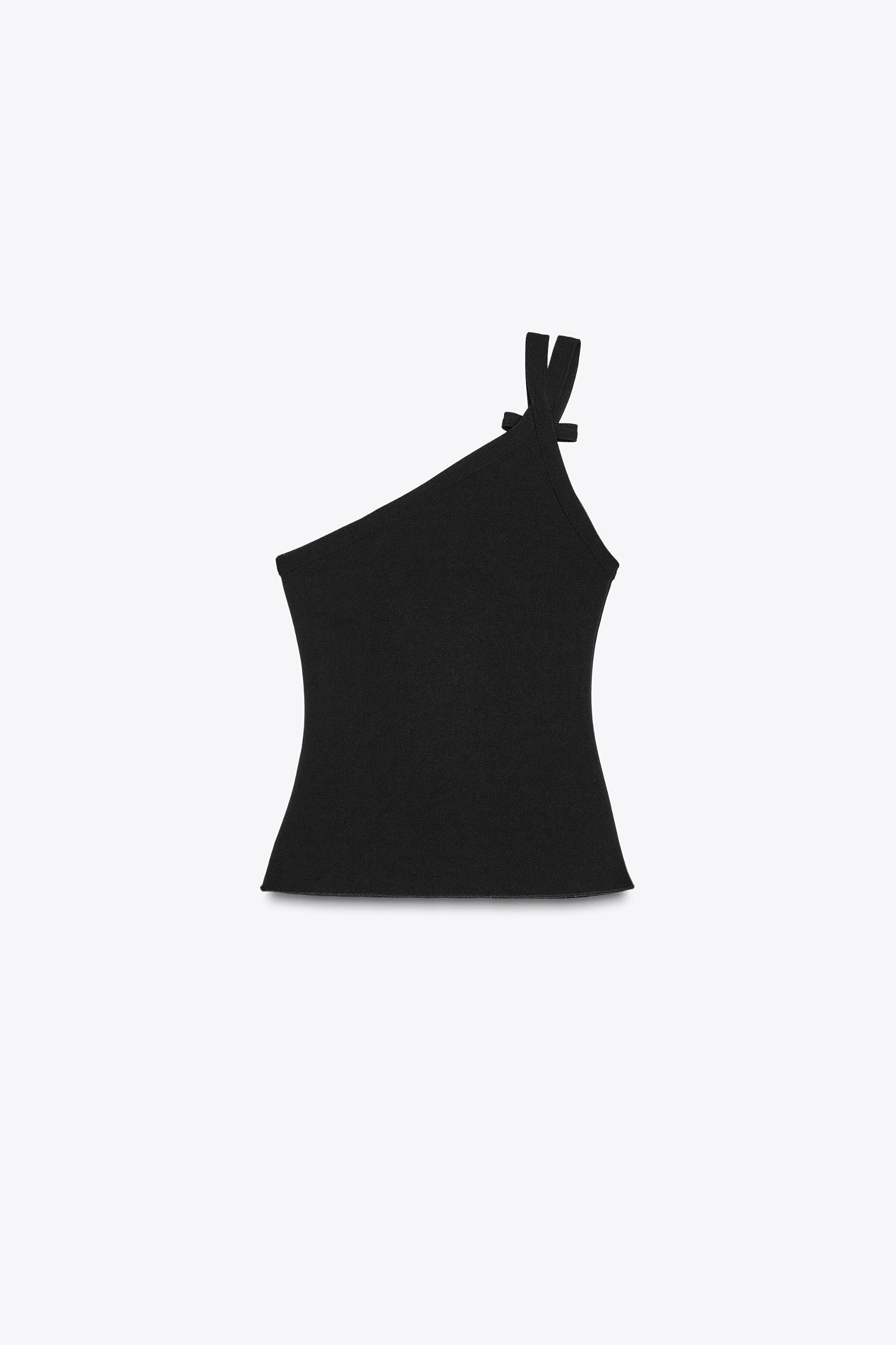 ASYMMETRIC TIE STRETCH TOP Product Image