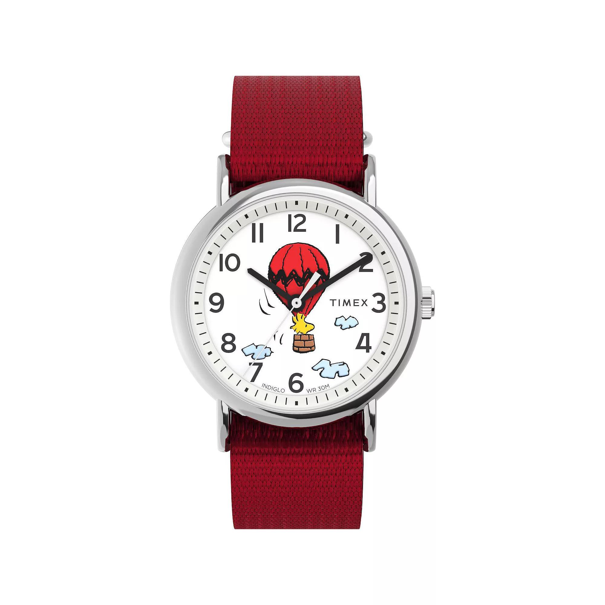 Timex® Weekender x Peanuts® Woodstock Hot Air Balloon Fabric Strap Watch - TW2Y11700JT, Adult Unisex,  Product Image