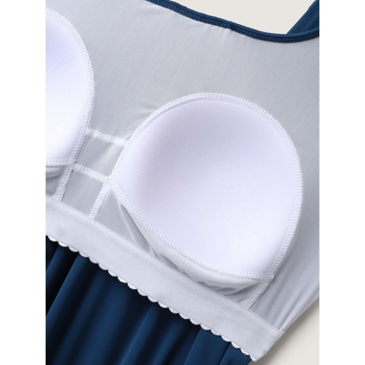 Plus Size Petal Hem Adjustable One-Piece Swimsuit Women's Swimwear Aegean Beach Slit Curve Bathing Suits High stretch One Pieces BloomChic 26/4X Product Image