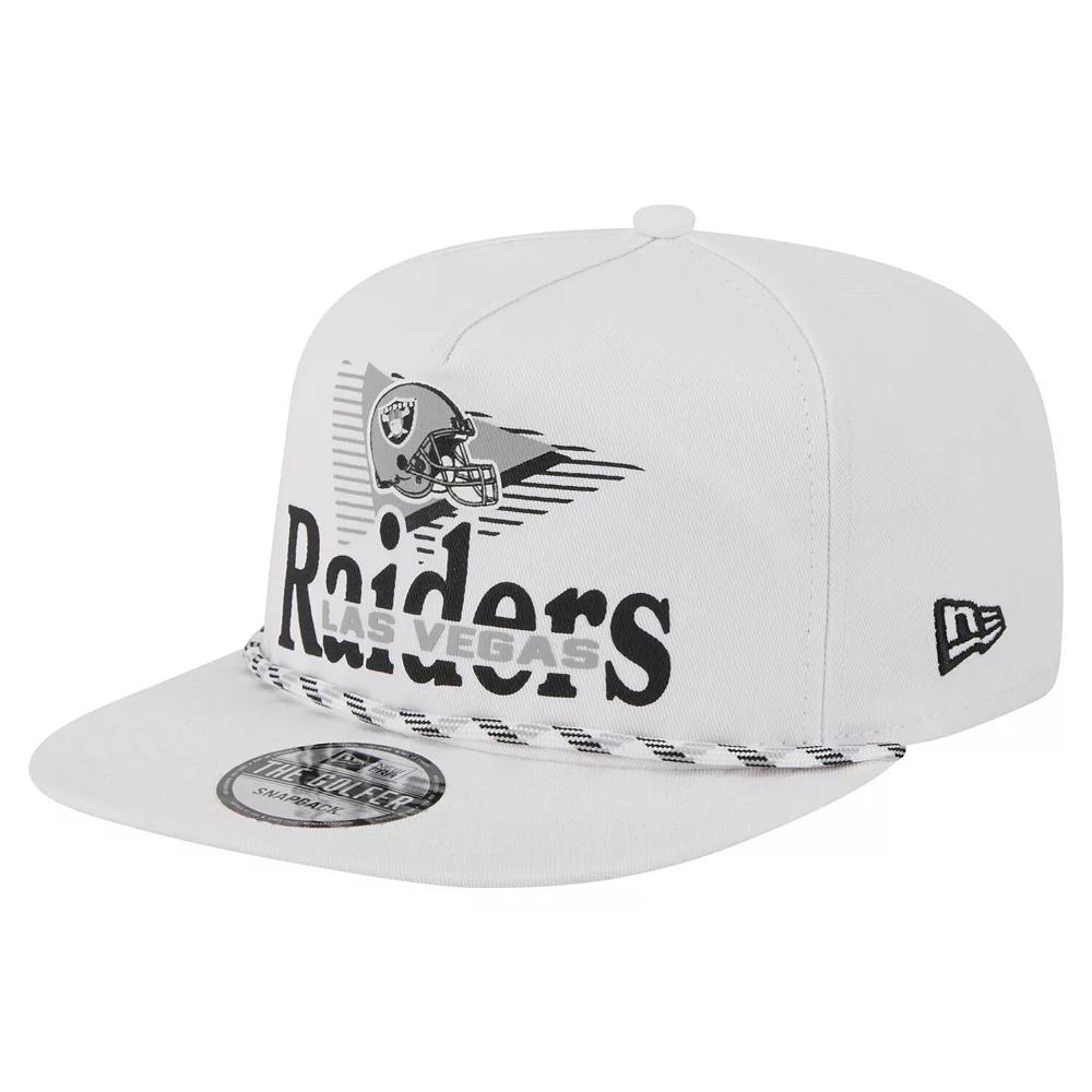 Mens New Era White Las Vegas Raiders Collide Golfer Snapback Hat Product Image