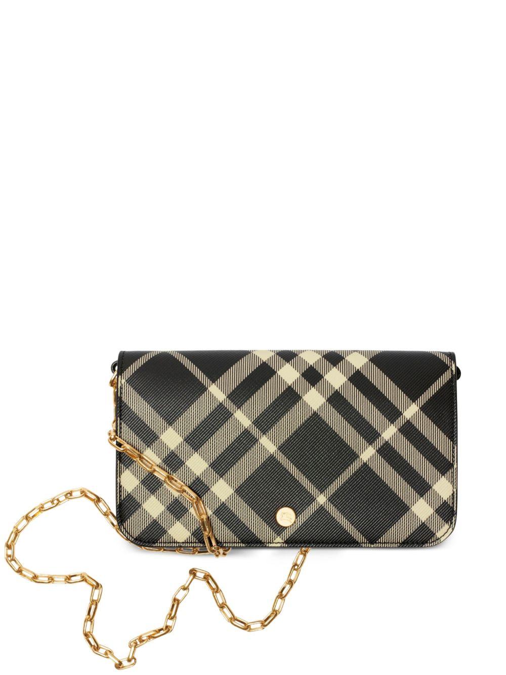 mini check-print crossbody bag Product Image