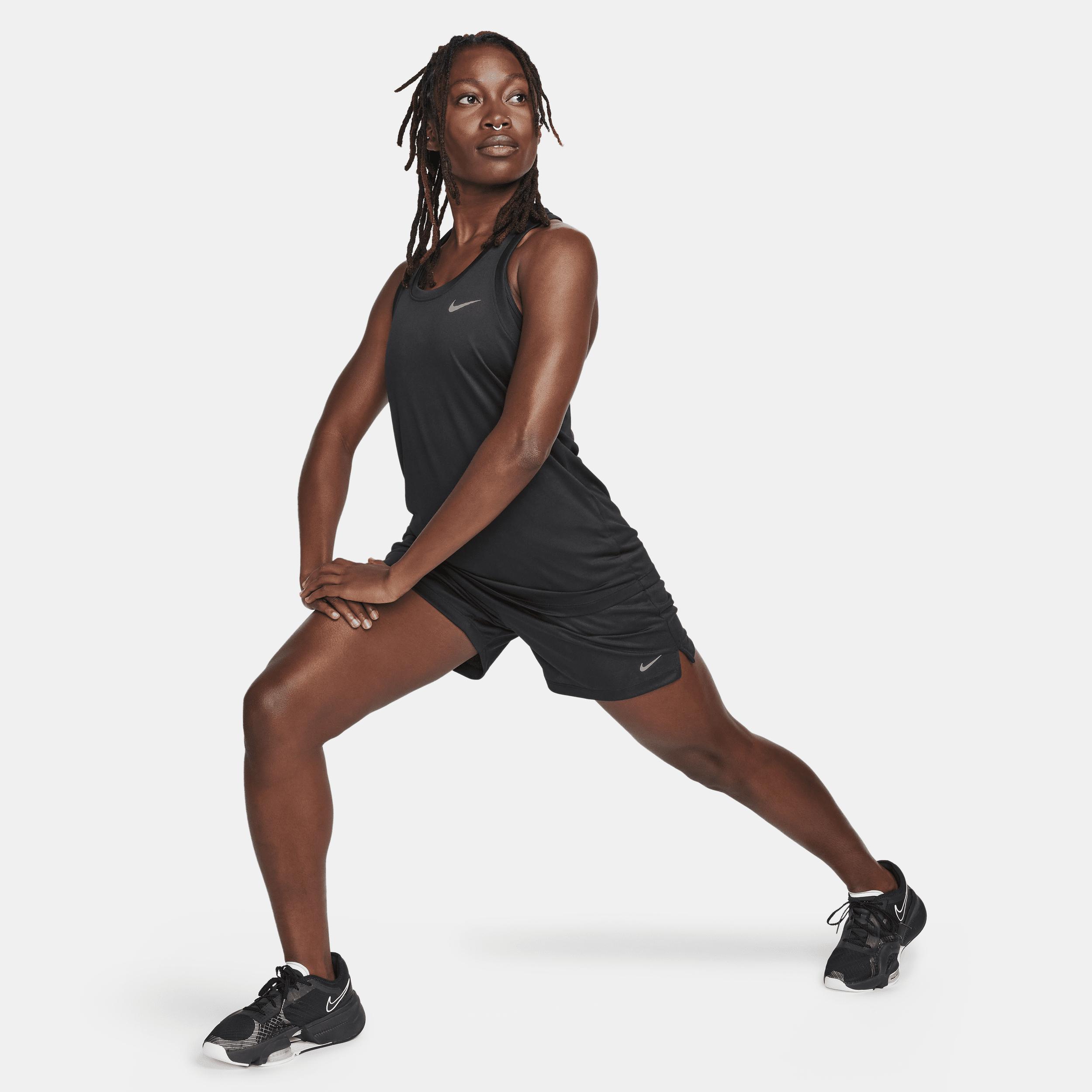 Nike Womens Attack Dri-FIT Fitness Mid-Rise 5 Unlined Shorts | DX6024-010 Product Image